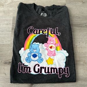 Careful I’m Grumpy Carebear Crewneck Tee Shirt